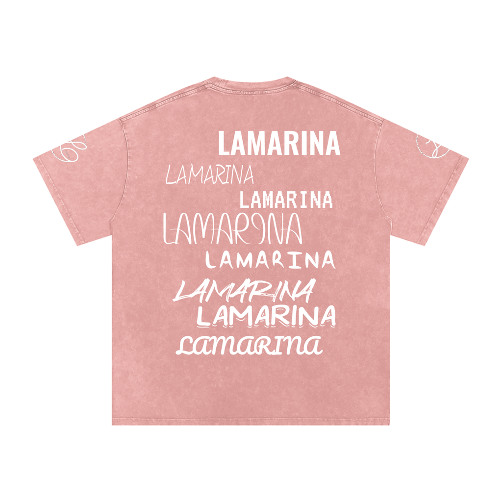Lamarina Snow Washed Oversized Cotton T-Shirt