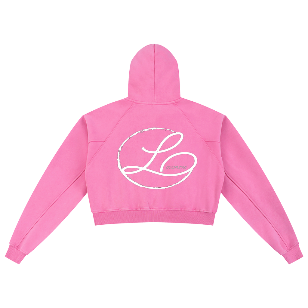 Lamarina Women’s Snow Washed Cropped Hoodie