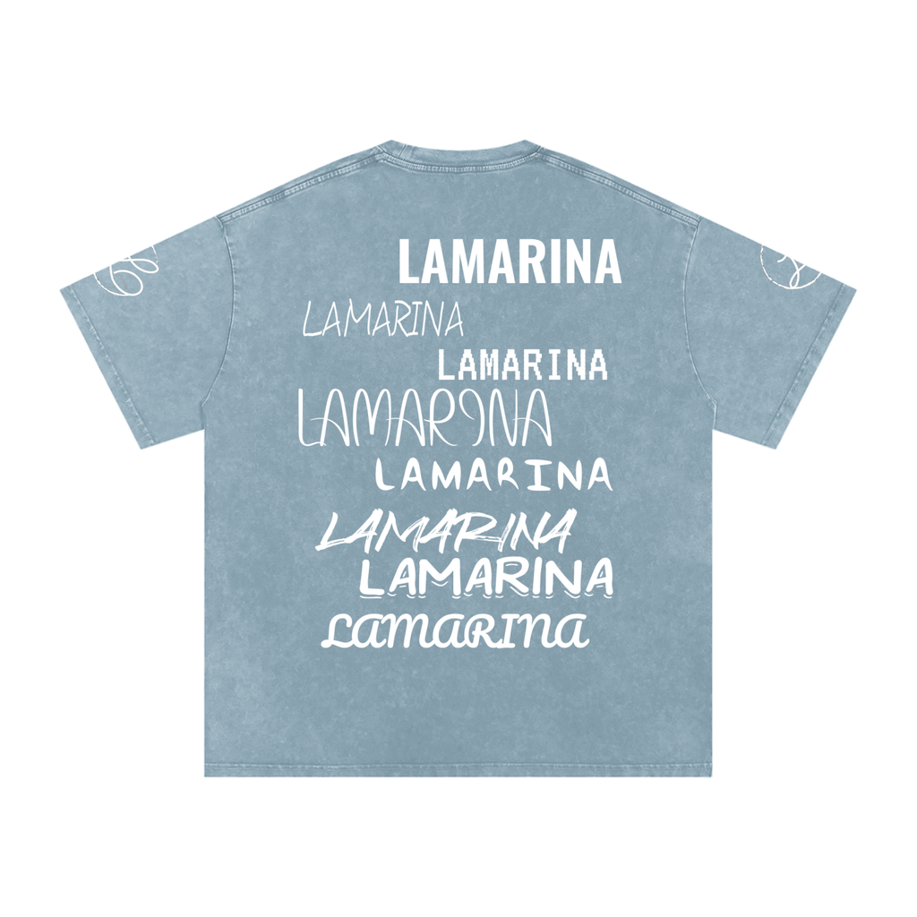 Lamarina Snow Washed Oversized Cotton T-Shirt