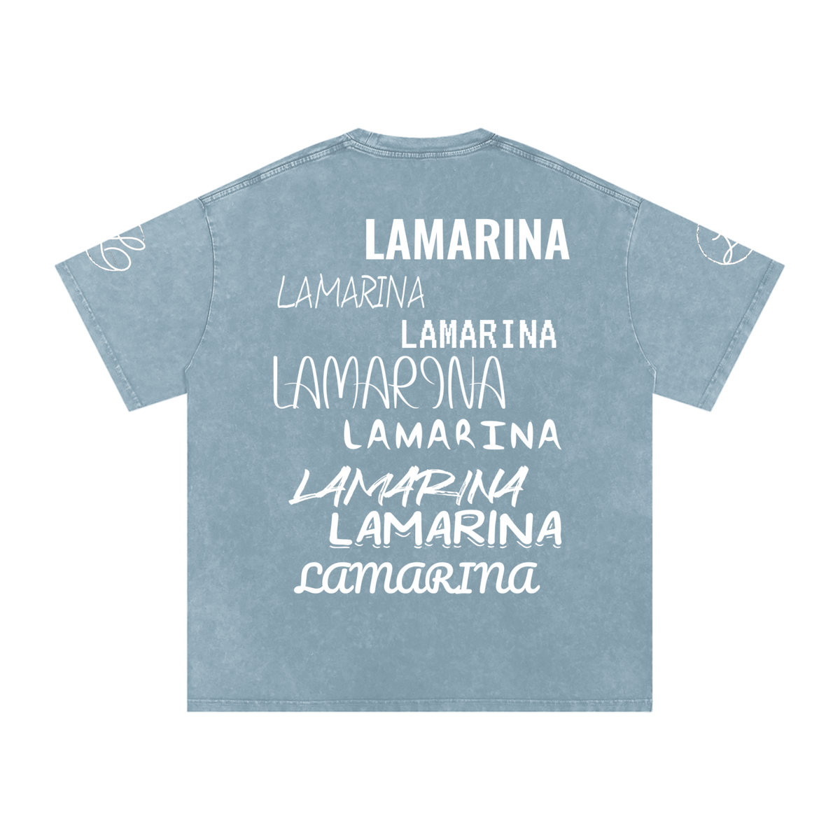 Lamarina Snow Washed Oversized Cotton T-Shirt