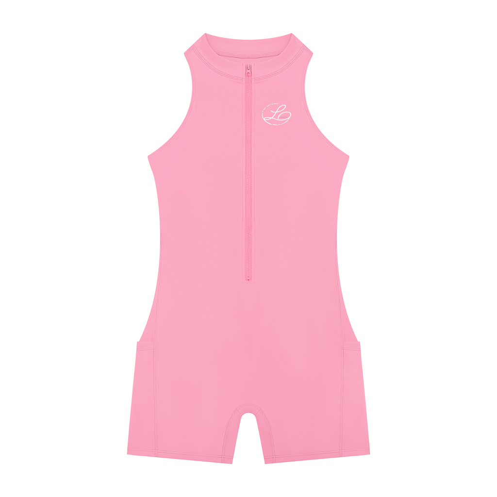 Lamarina Women’s Quarter-Zip Yoga Romper