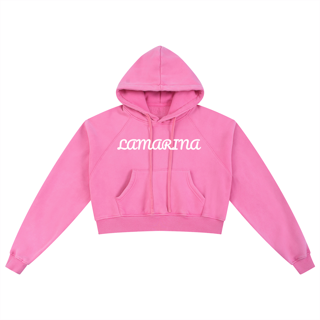 Lamarina Women’s Snow Washed Cropped Hoodie