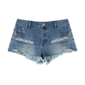 Lamarina Women's Vintage Wash Raw Hem Denim Shorts