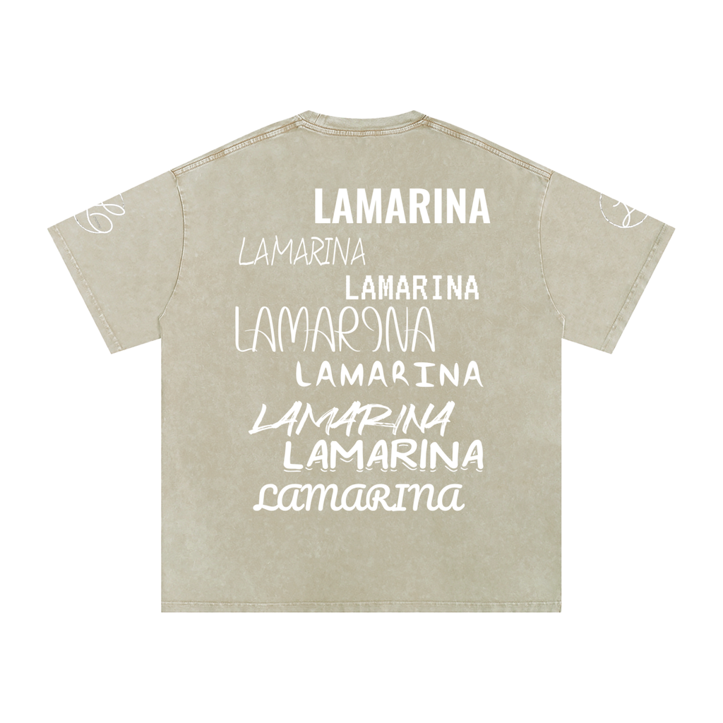 Lamarina Snow Washed Oversized Cotton T-Shirt