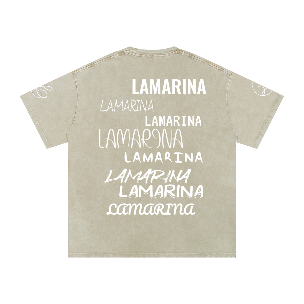 Lamarina Snow Washed Oversized Cotton T-Shirt