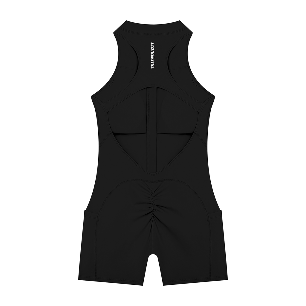 Lamarina Women’s Quarter-Zip Yoga Romper
