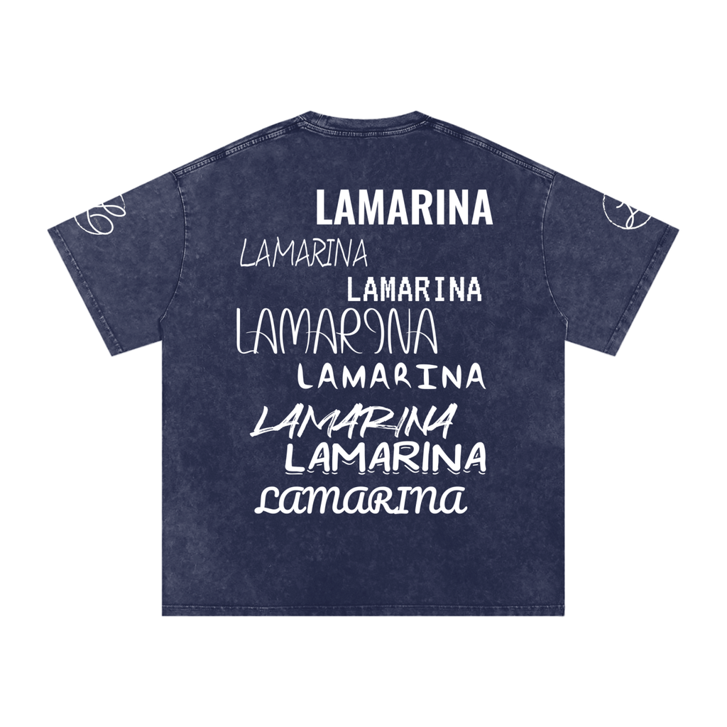 Lamarina Snow Washed Oversized Cotton T-Shirt