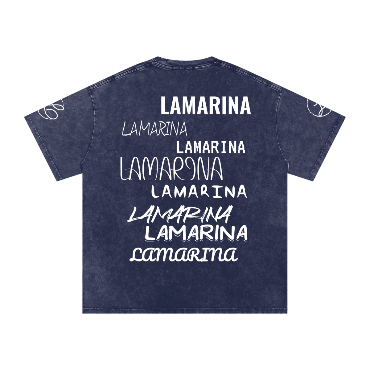 Lamarina Snow Washed Oversized Cotton T-Shirt