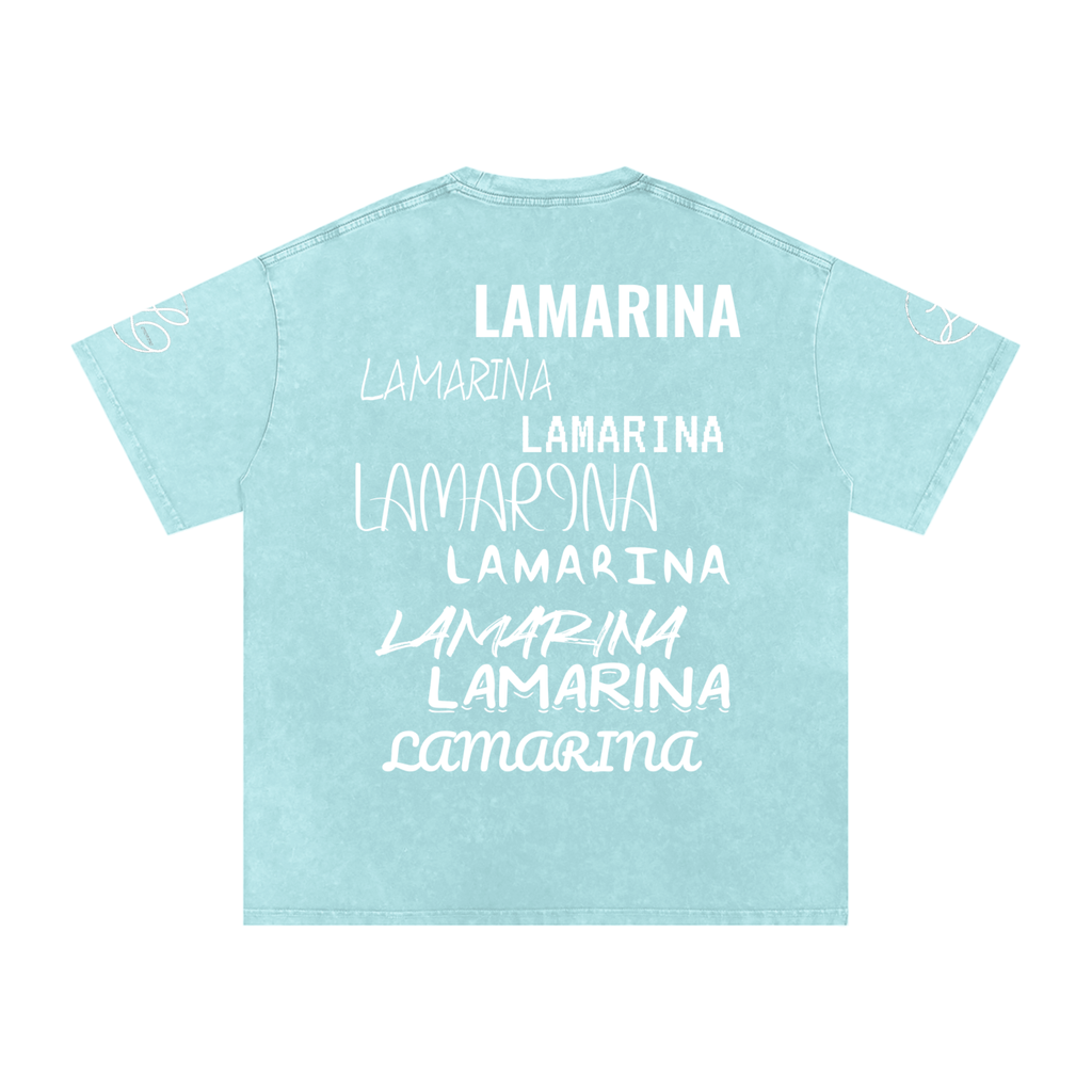 Lamarina Snow Washed Oversized Cotton T-Shirt