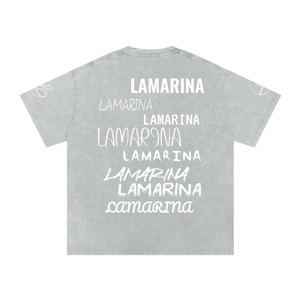 Lamarina Snow Washed Oversized Cotton T-Shirt