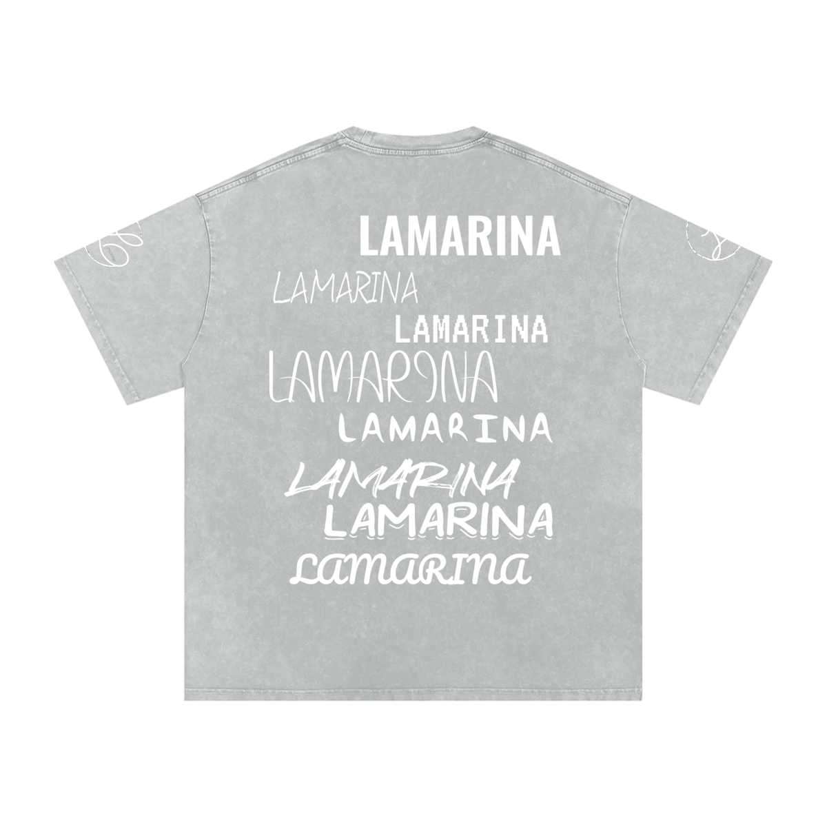 Lamarina Snow Washed Oversized Cotton T-Shirt