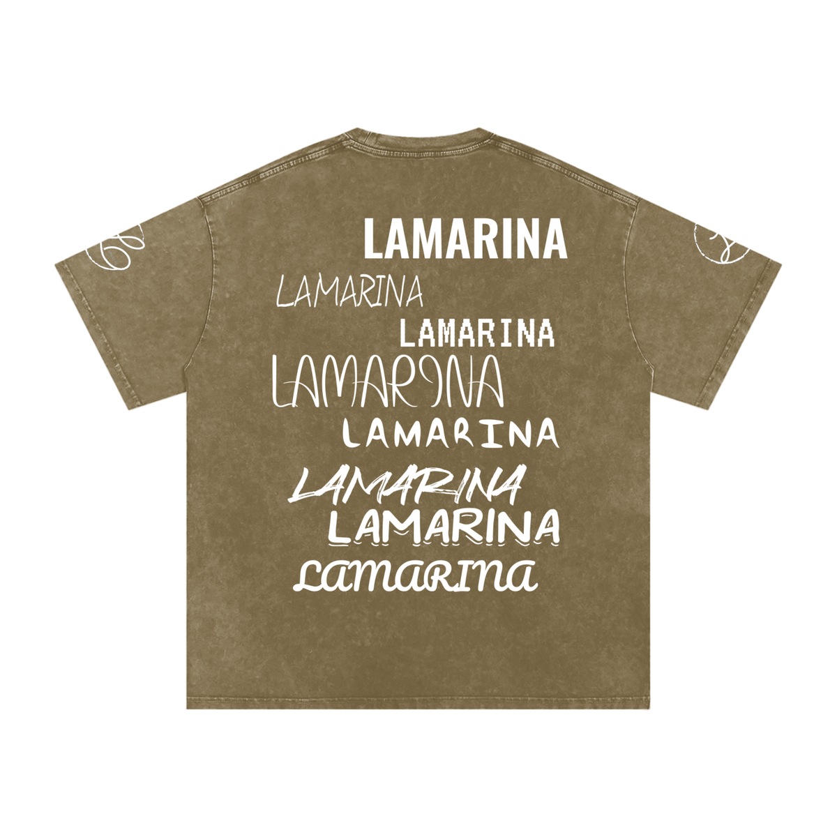 Lamarina Snow Washed Oversized Cotton T-Shirt