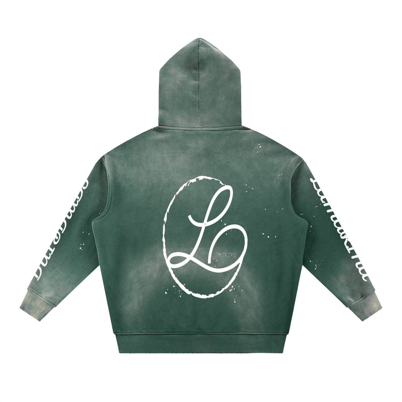 Lamarina Vintage Washed Frayed Fleece Hoodie