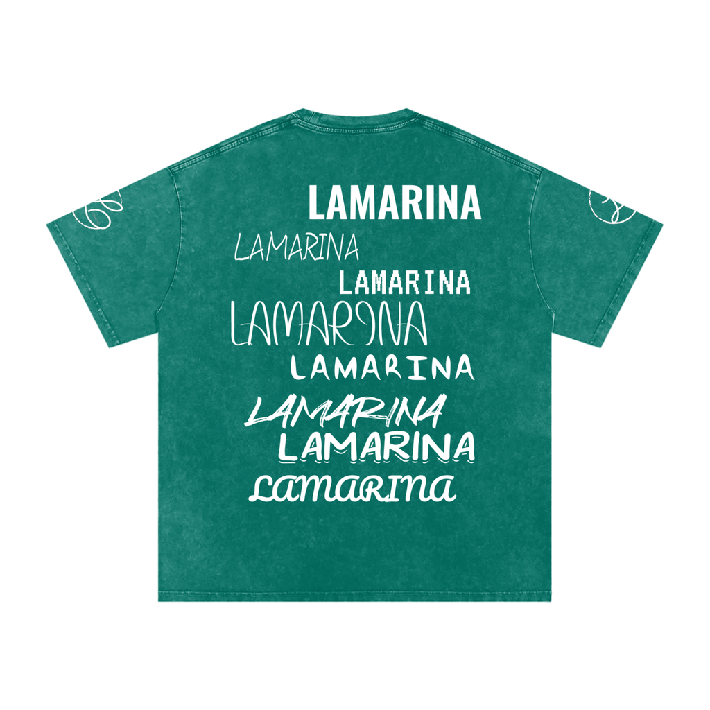 Lamarina Snow Washed Oversized Cotton T-Shirt