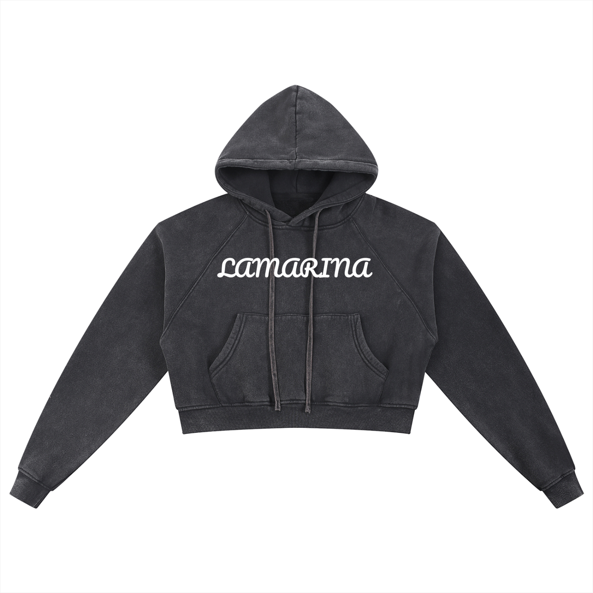 Lamarina Women’s Snow Washed Cropped Hoodie