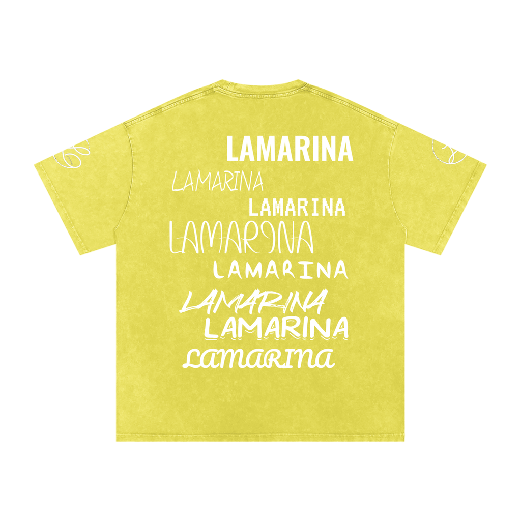 Lamarina Snow Washed Oversized Cotton T-Shirt
