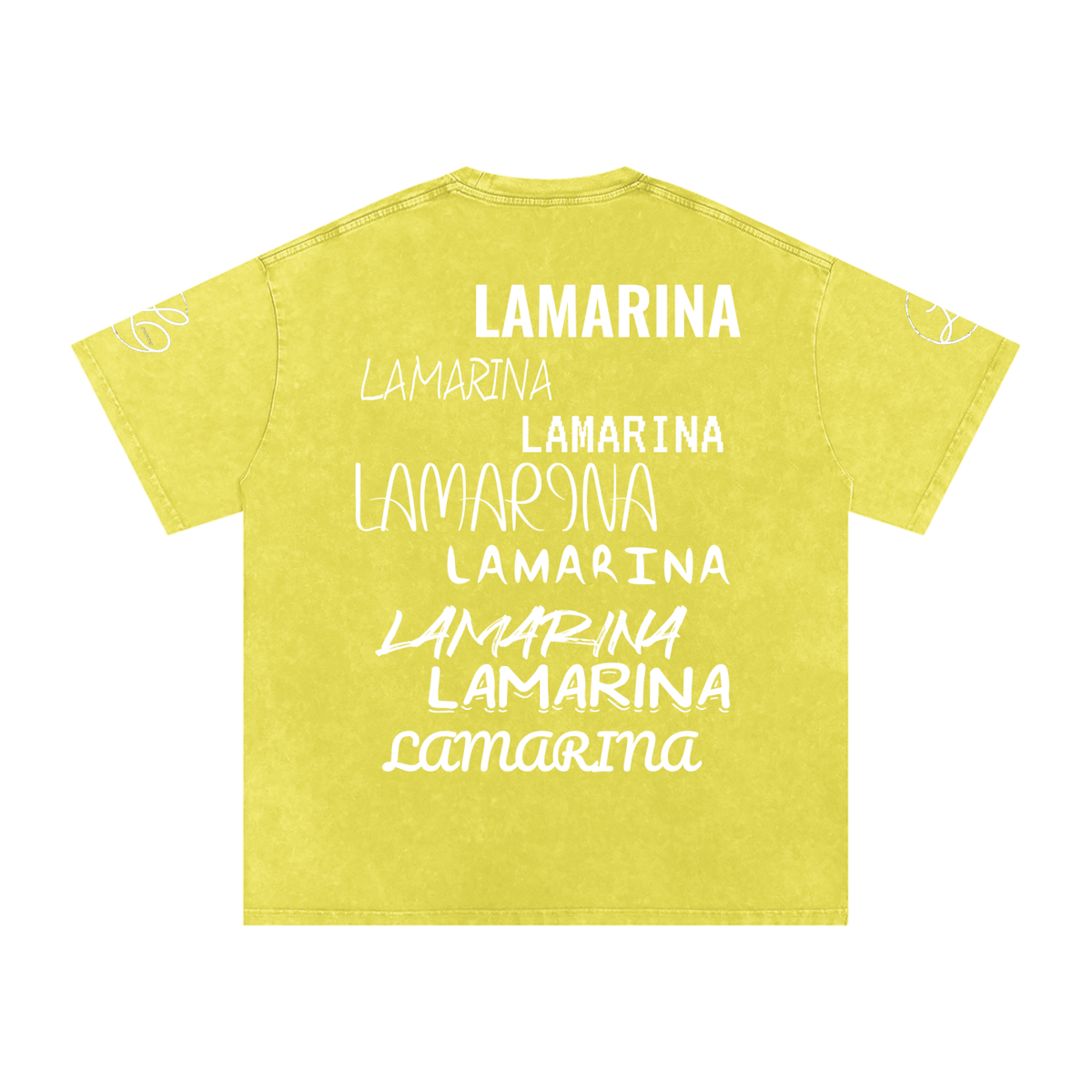 Lamarina Snow Washed Oversized Cotton T-Shirt