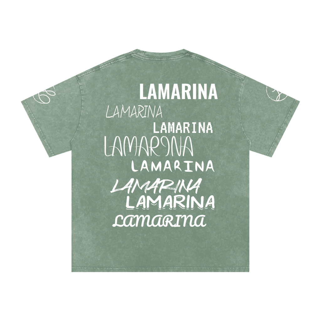 Lamarina Snow Washed Oversized Cotton T-Shirt