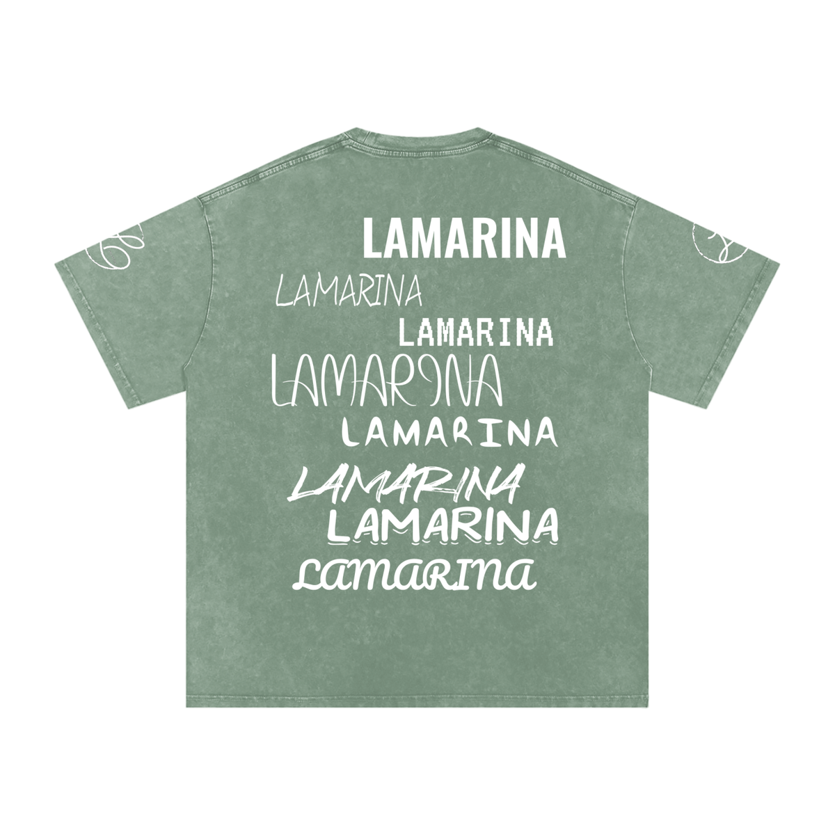 Lamarina Snow Washed Oversized Cotton T-Shirt