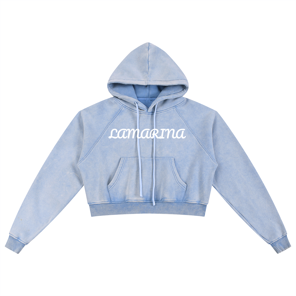 Lamarina Women’s Snow Washed Cropped Hoodie