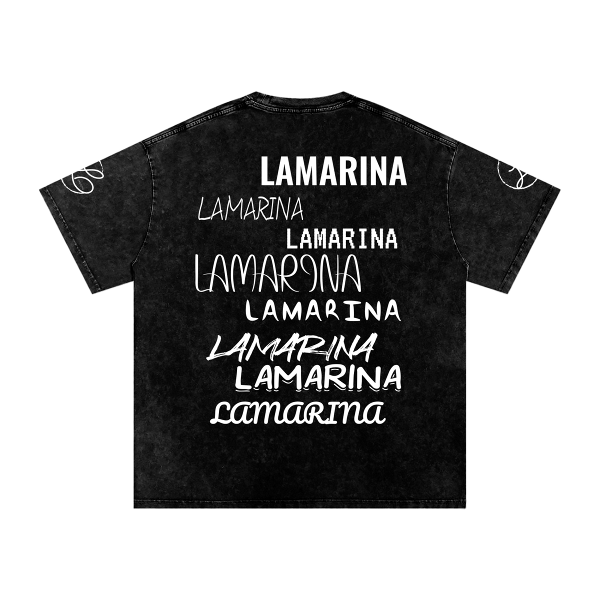 Lamarina Snow Washed Oversized Cotton T-Shirt