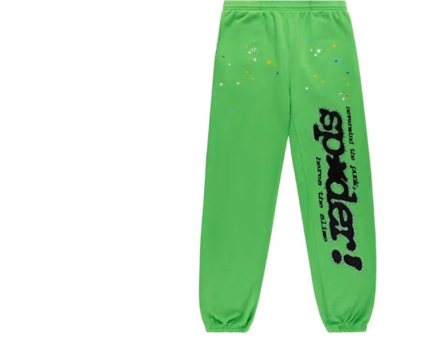 Sp5der V2 Rhymestone sweatpants “green”