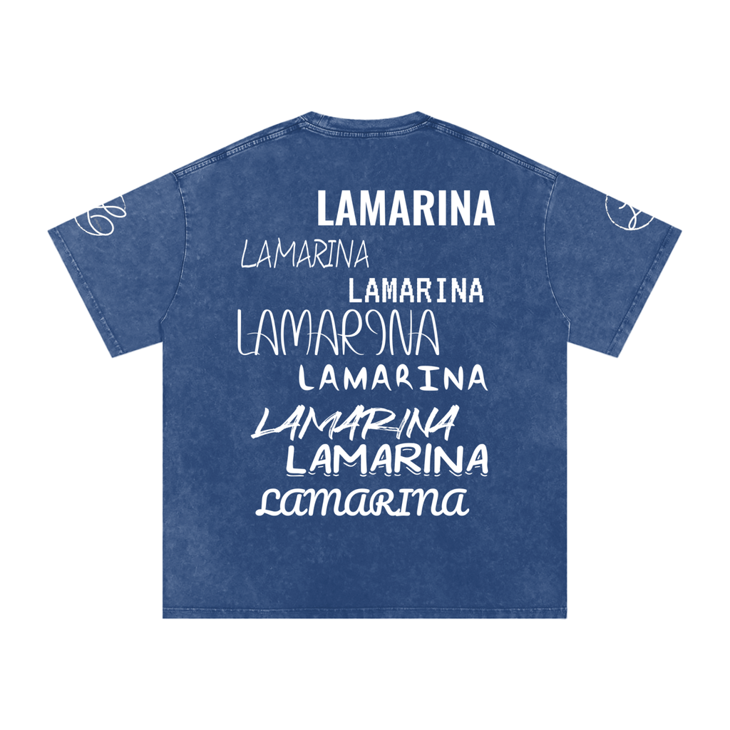Lamarina Snow Washed Oversized Cotton T-Shirt