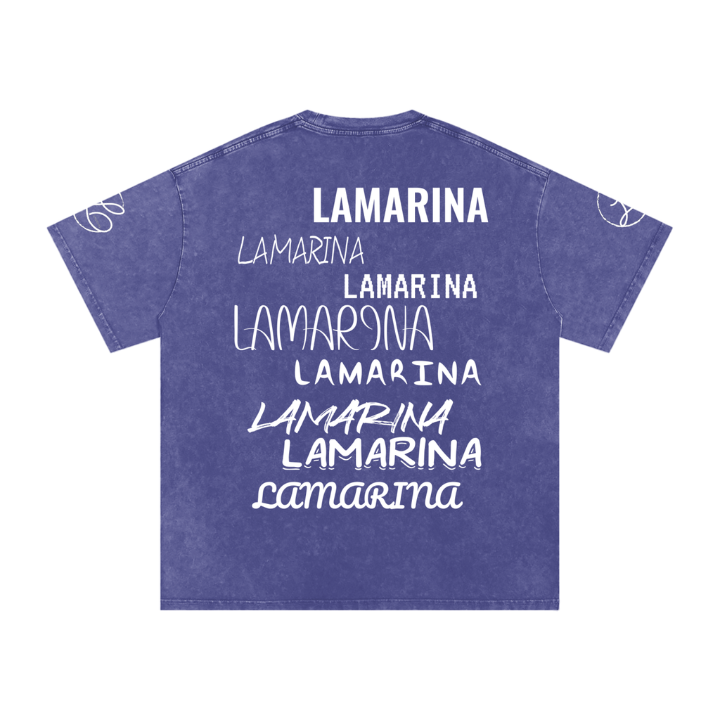 Lamarina Snow Washed Oversized Cotton T-Shirt