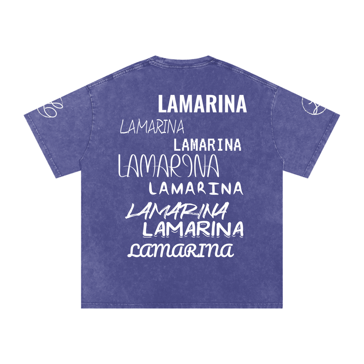 Lamarina Snow Washed Oversized Cotton T-Shirt