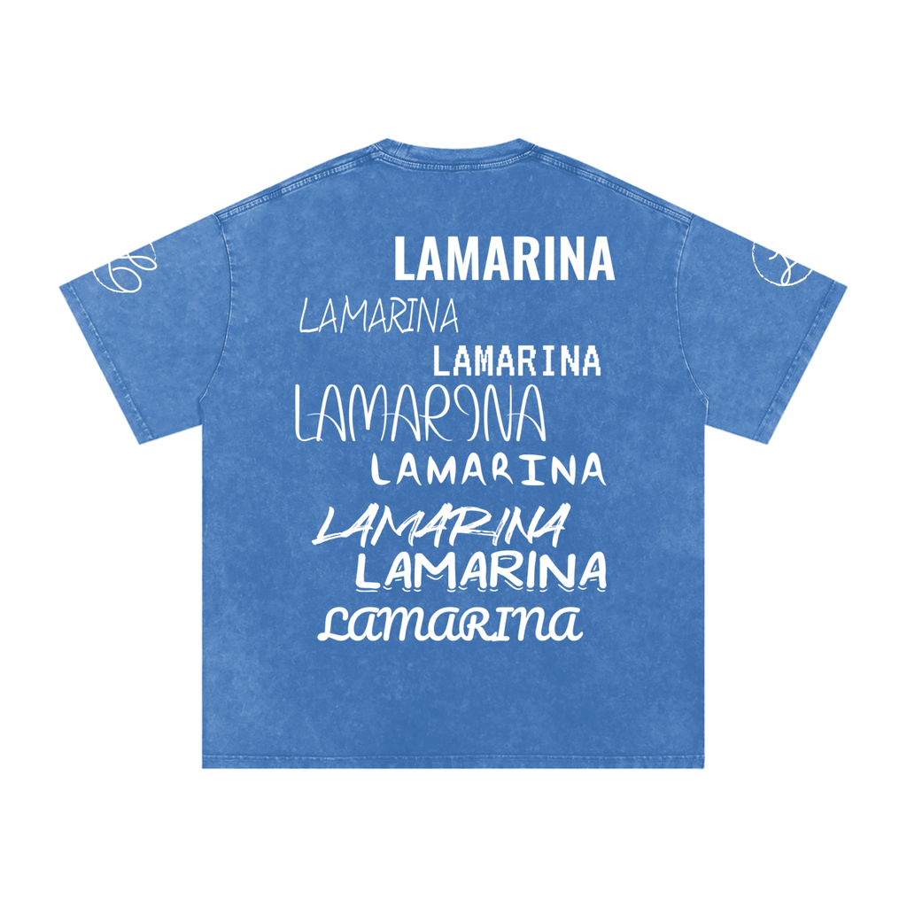 Lamarina Snow Washed Oversized Cotton T-Shirt