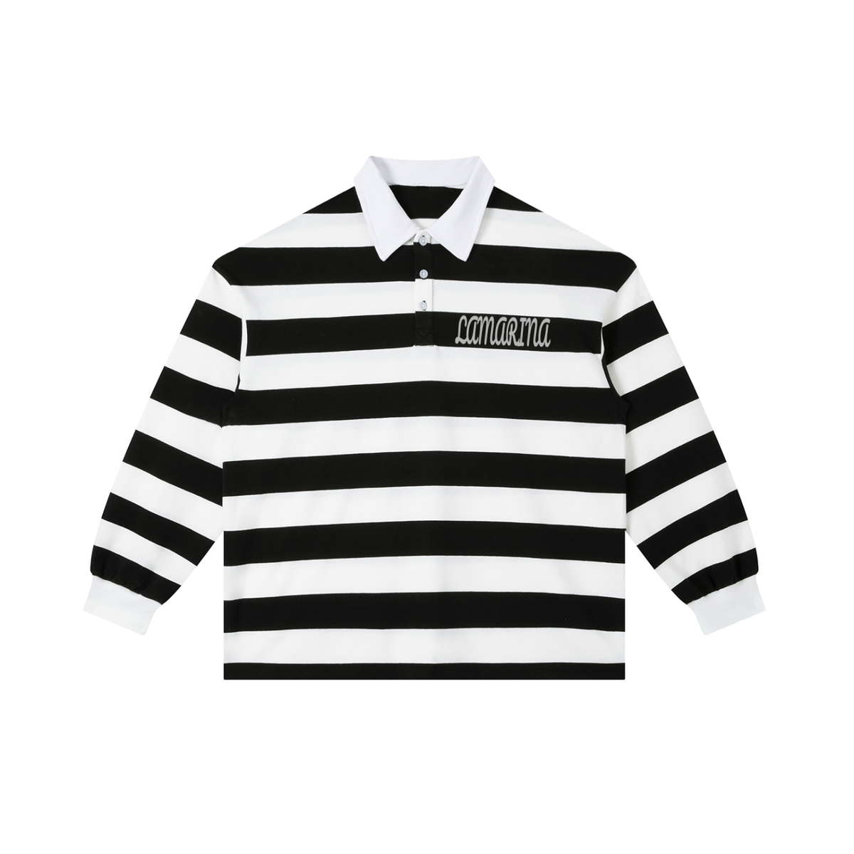 Lamarina Color Block Stripe Polo Shirt