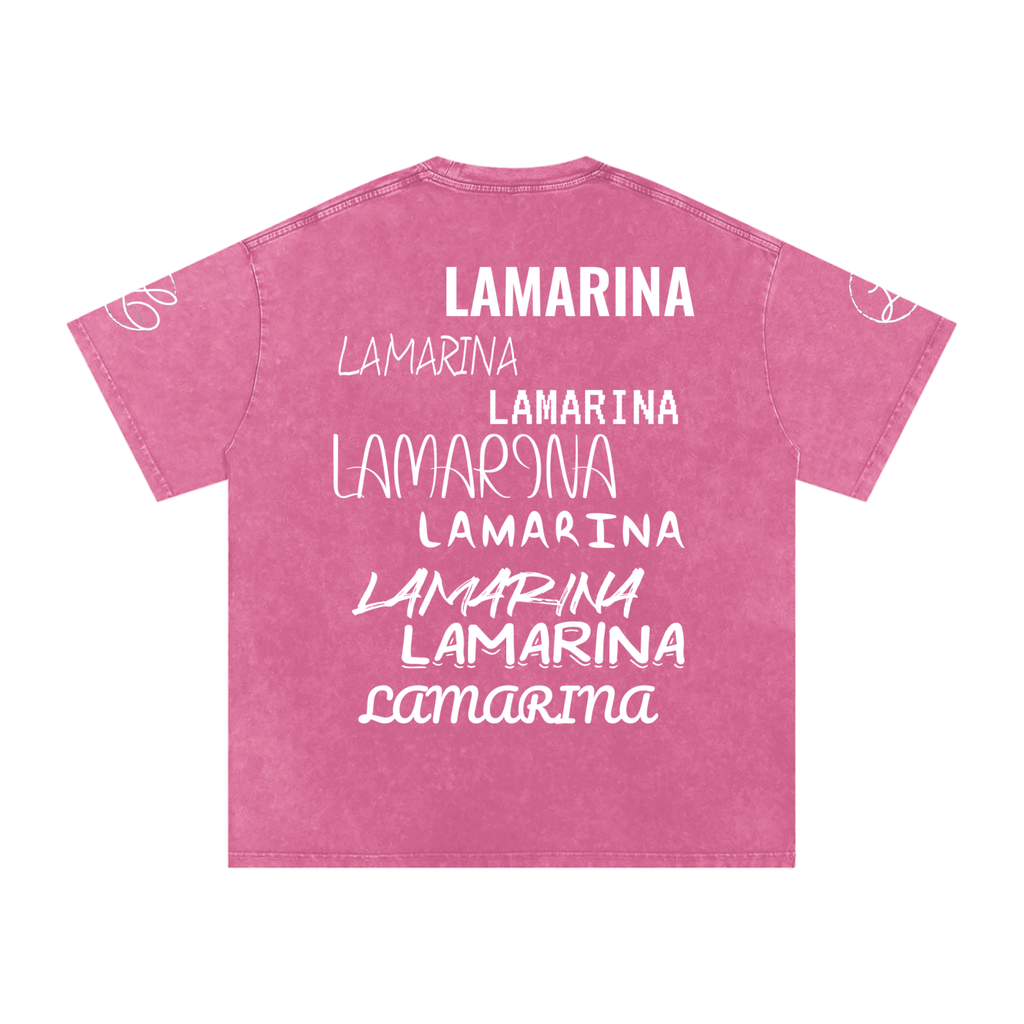 Lamarina Snow Washed Oversized Cotton T-Shirt