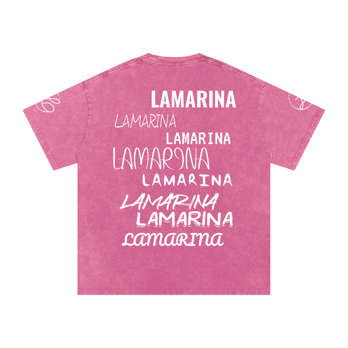 Lamarina Snow Washed Oversized Cotton T-Shirt