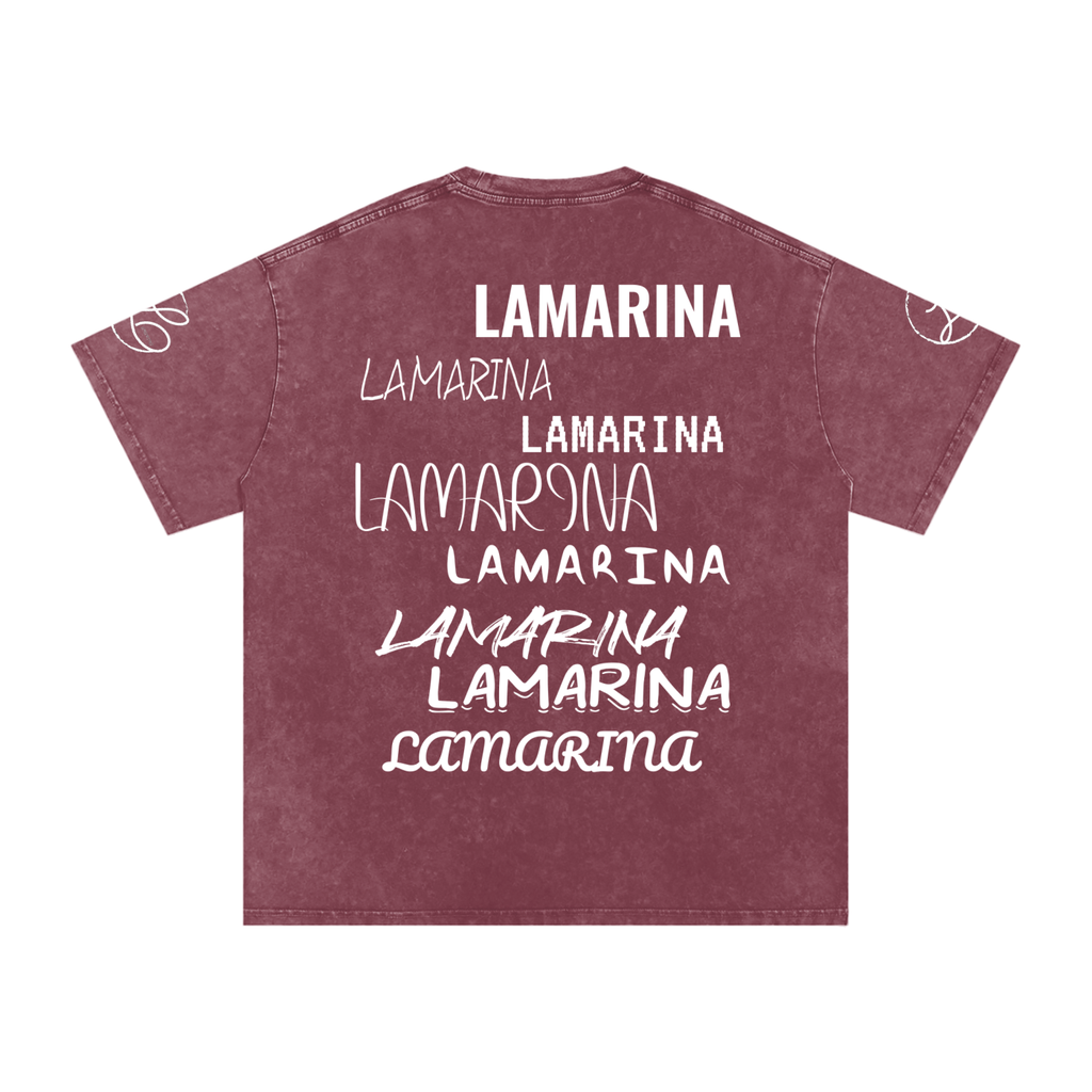 Lamarina Snow Washed Oversized Cotton T-Shirt