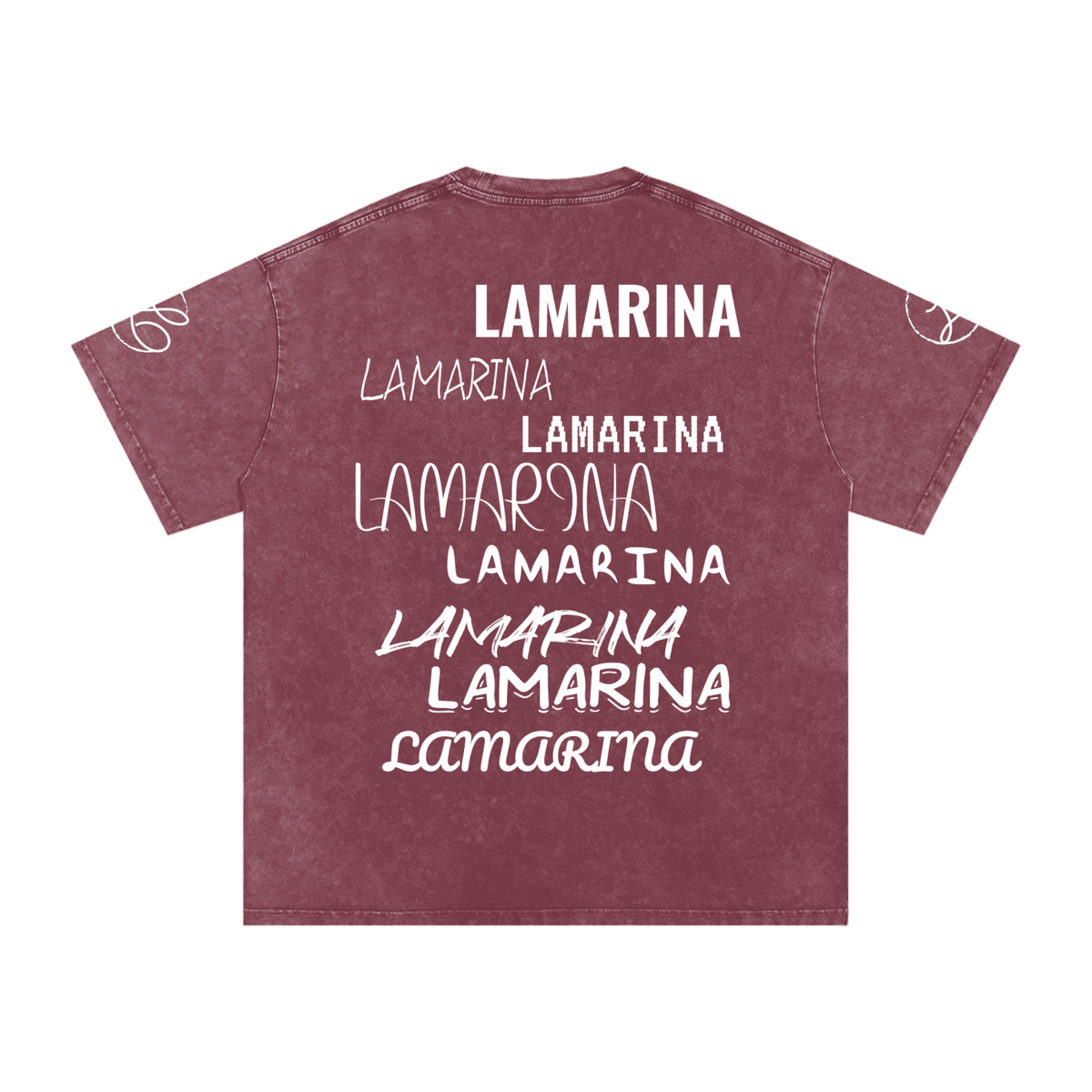 Lamarina Snow Washed Oversized Cotton T-Shirt