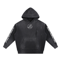Lamarina Vintage Washed Frayed Fleece Hoodie