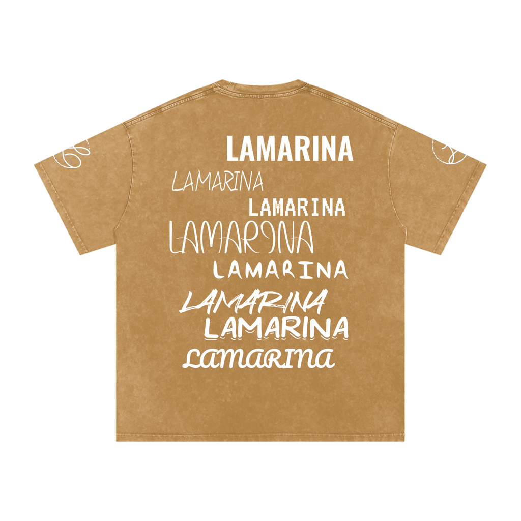 Lamarina Snow Washed Oversized Cotton T-Shirt
