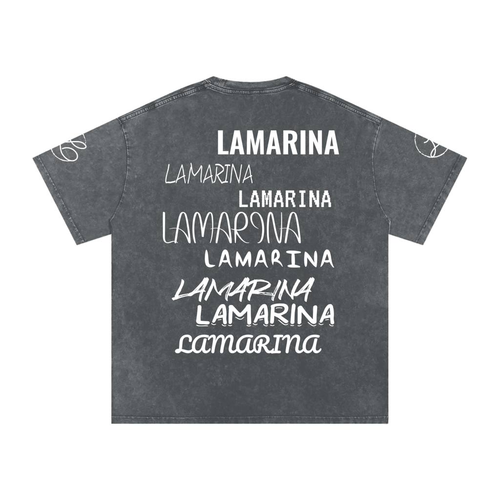Lamarina Snow Washed Oversized Cotton T-Shirt