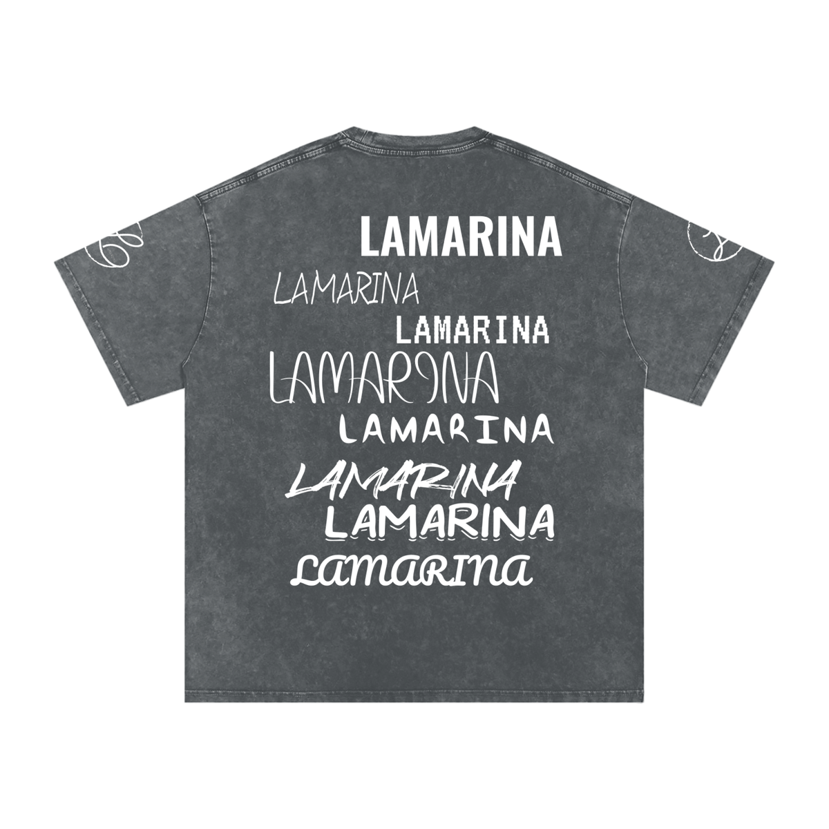 Lamarina Snow Washed Oversized Cotton T-Shirt