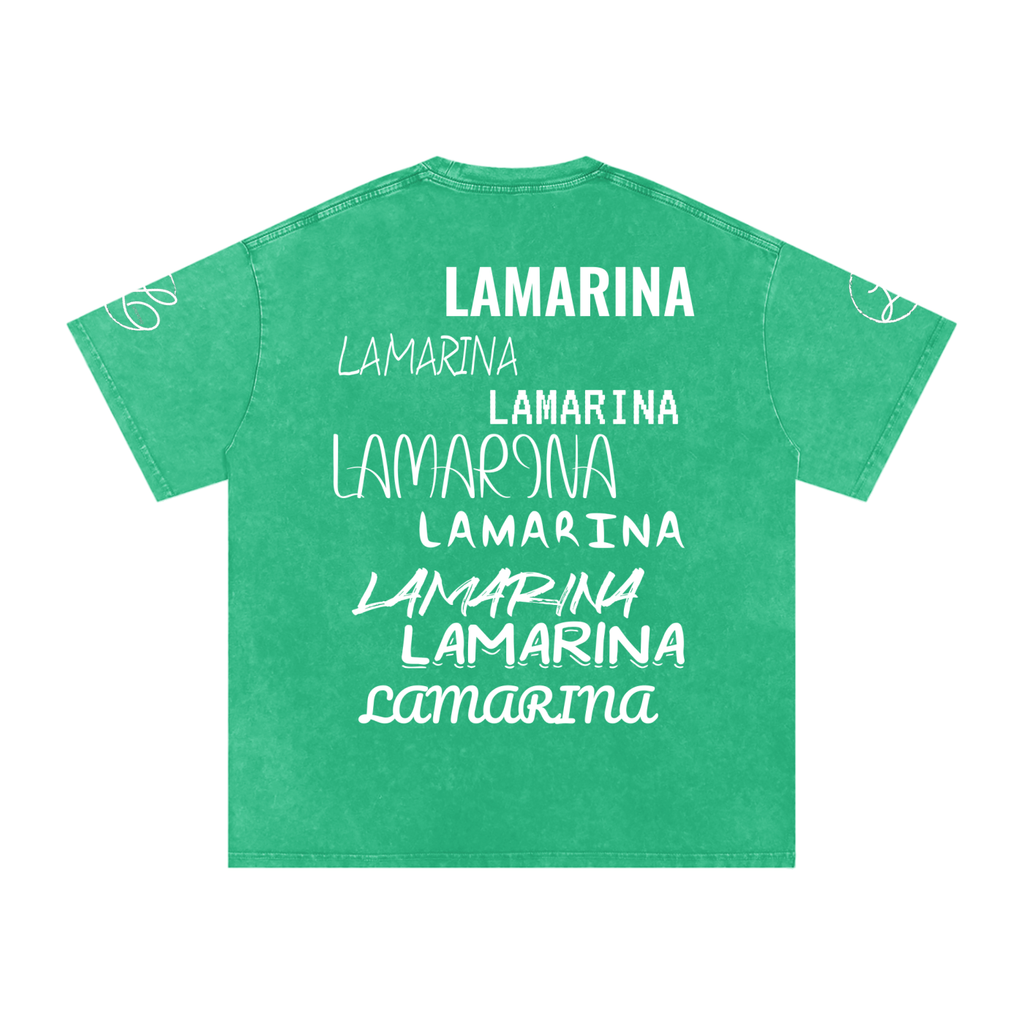 Lamarina Snow Washed Oversized Cotton T-Shirt