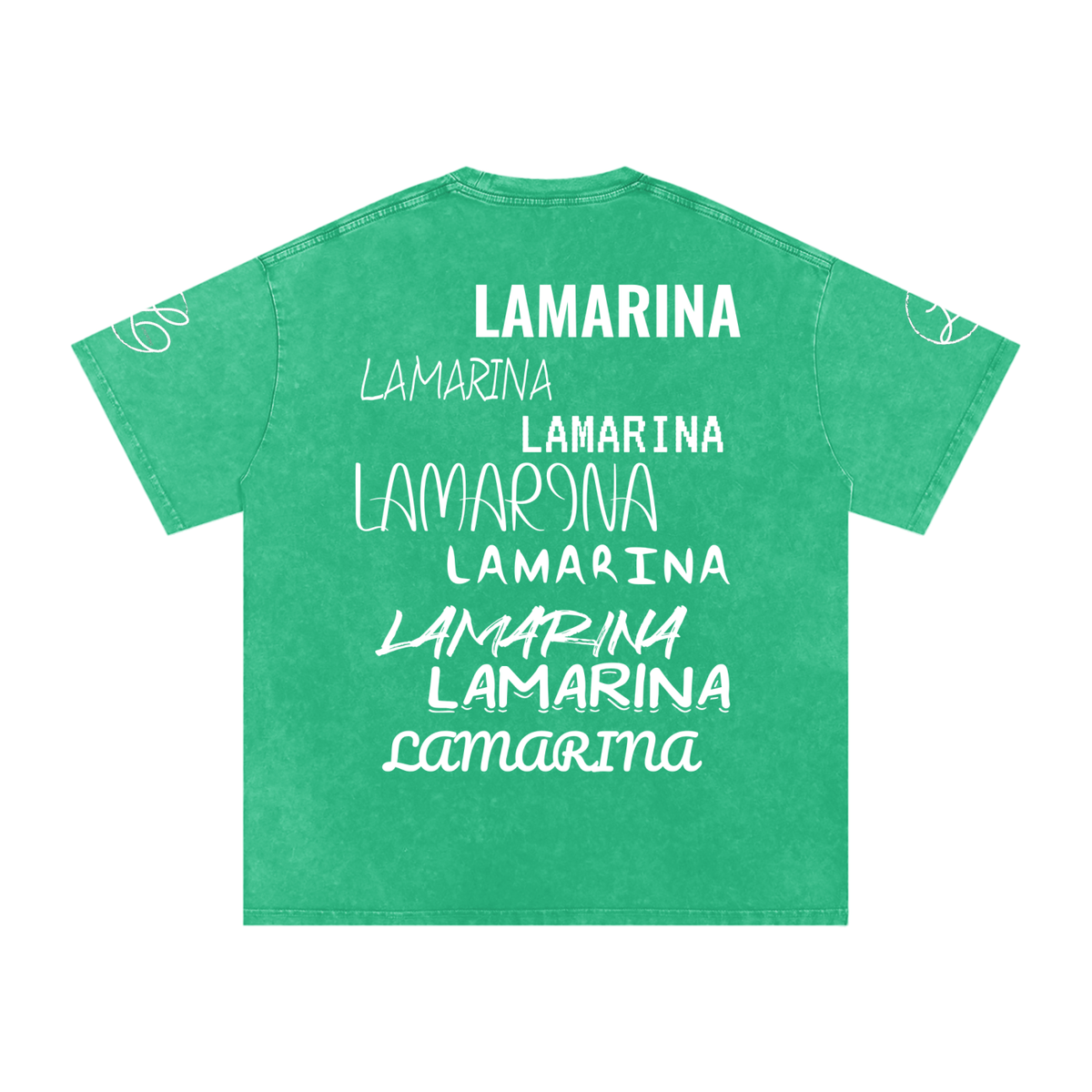 Lamarina Snow Washed Oversized Cotton T-Shirt
