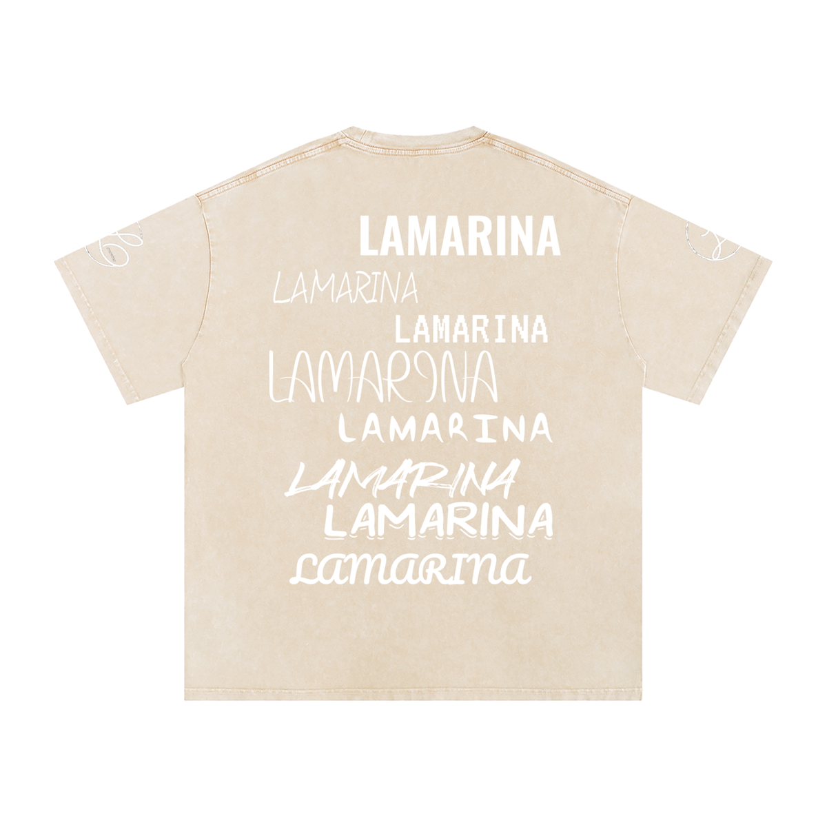 Lamarina Snow Washed Oversized Cotton T-Shirt