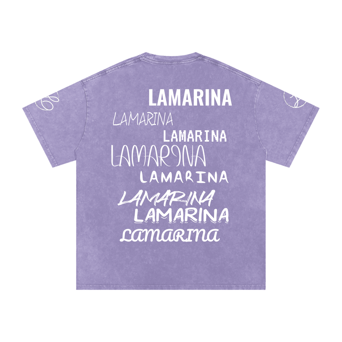 Lamarina Snow Washed Oversized Cotton T-Shirt