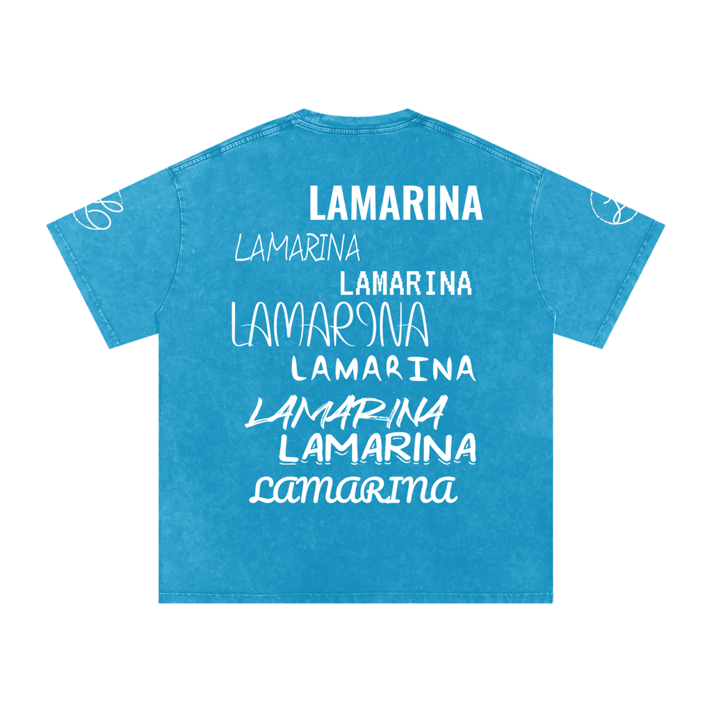 Lamarina Snow Washed Oversized Cotton T-Shirt